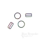 EVA RS Set of Rainbow-Colored Metal Rings and Sliders