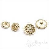 CARISMA Matte Gold Rimmed Filigree Buttons