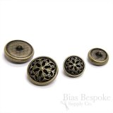 CARISMA Antique Brass Rimmed Filigree Buttons