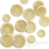 FITCH Modern Cream Blonde Corozo Buttons, Made in Germany