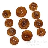 NOAH Classic Warm Caramel Buffalo Horn Suit Buttons, Made in Germany