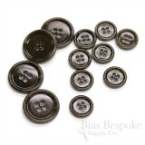 SFORI Classic Darkest Brown Lacquered Corozo Buttons, Made in Italy