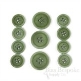LUCA Classic Matte Stem Green Corozo Suit Buttons, Made in Italy