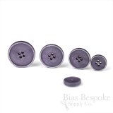 OLIN Lilac Purple Buttons with Narrow & Light Ridges, Made in Italy