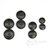 RUFINO Brown-Black Horn-Effect Suit and Overcoat Buttons, Made in Italy