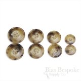 ABBOT Tan Horn-Effect Suit and Overcoat Buttons, Made in Italy