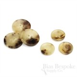 URSUN Modern Blonde & Brown Real Horn Suit Buttons, Made in Italy