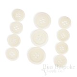 LUCA Classic Matte Undyed Corozo Suit Buttons, Made in Italy