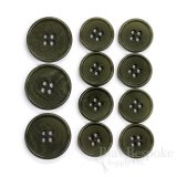 CULLEN Refined Dark Green Corozo Buttons, Made in Italy