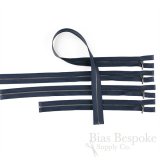 Tiny Teeth (#1) Gunmetal & Navy Blue Zipper, Bias Bespoke Brand