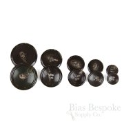 NEW BRADEN Brownish Black Buffalo Horn Suit & Coat Buttons, Made in Italy