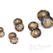 SHERLOCK Marbled Tan Horn-Effect Suit Buttons, Made in Italy