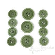 LUCA Classic Matte Stem Green Corozo Suit Buttons, Made in Italy