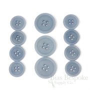 LUCA Classic Matte Light Blue Corozo Suit Buttons, Made in Italy