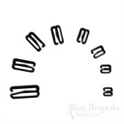 Black Nylon-Coated Metal Hooks for Lingerie-Making