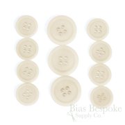 LUCA Classic Matte Cream Corozo Suit Buttons, Made in Italy
