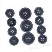 LUCA Classic Matte Soldier Blue Corozo Suit Buttons, Made in Italy