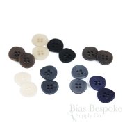 EMMETT Simple 20 Line Corozo Shirt Buttons, Made in Italy