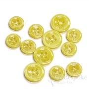 HALENA Luminous Yellow Galalite Buttons, Made in Italy