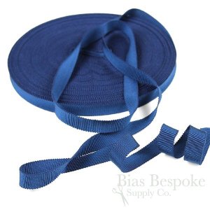 VERA 9/16" Cotton & Viscose Petersham Grosgrain Ribbon, Made in Italy