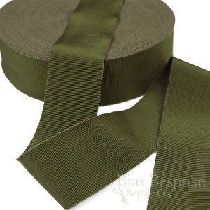 VERA 2" Cotton & Viscose Petersham Grosgrain Ribbon, Made in Italy