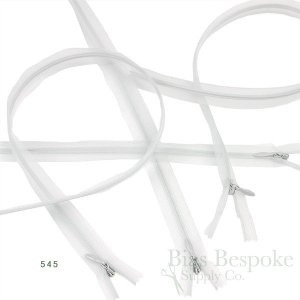 8" Transparent Invisible Zippers, Size #3, Bias Bespoke Brand