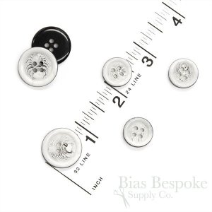 Unusual White & Black Suit Buttons, Made in Germany
