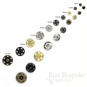 KO Sew On Metal Snaps, Size 3 (14mm)