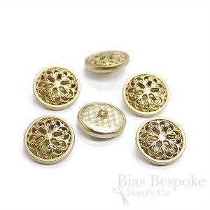 CARISMA Matte Gold Rimmed Filigree Buttons