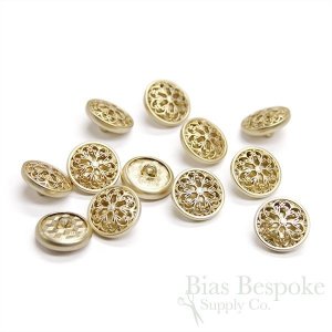 CARISMA Matte Gold Rimmed Filigree Buttons