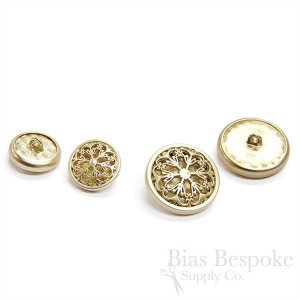 CARISMA Matte Gold Rimmed Filigree Buttons