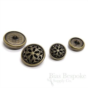 CARISMA Antique Brass Rimmed Filigree Buttons