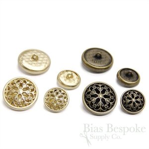 CARISMA Matte Gold Rimmed Filigree Buttons