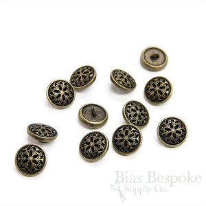 CARISMA Antique Brass Rimmed Filigree Buttons