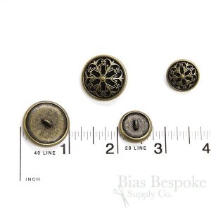 CARISMA Antique Brass Rimmed Filigree Buttons