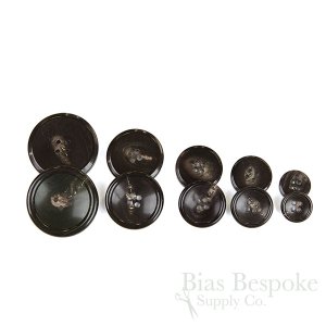 NEW BRADEN Brownish Black Buffalo Horn Suit & Coat Buttons, Made in Italy