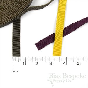 VERA 9/16" Cotton & Viscose Petersham Grosgrain Ribbon, Made in Italy