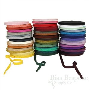 VERA 9/16" Cotton & Viscose Petersham Grosgrain Ribbon, Made in Italy