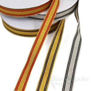 EGAN Two-color Stripe Bullion Military-Style Braid Trim