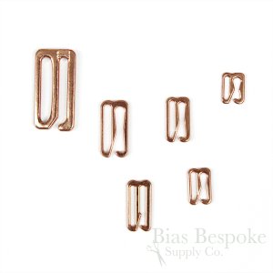 Rose Gold Colored Metal Hooks for Lingerie-Making