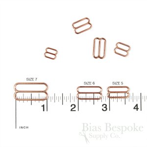 Set of Rose Gold Metal Rings and Sliders