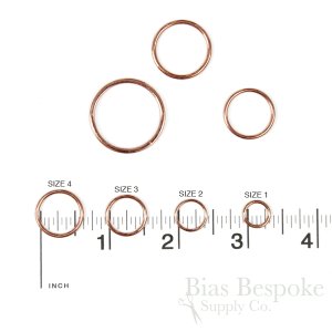 Set of Rose Gold Metal Rings and Sliders