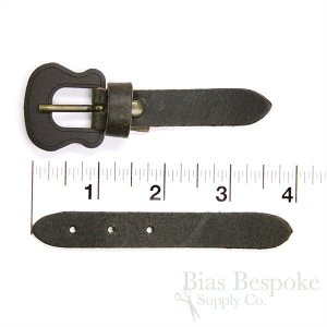 Classic, Elegant Dark Brown Leatherlook Toggle-style Buckle, Made in Italy