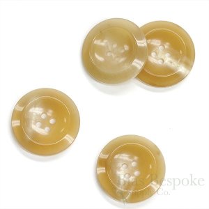 HIRO Sharp Butterscotch Blonde Real Horn Overcoat Buttons, Made in Germany