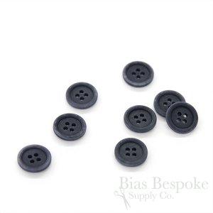 LUCA Classic Matte Dark Gray Blue Corozo Suit Buttons, Made in Italy