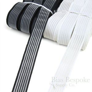 1" Wide Semi-Sheer Elastic, Made in Poland