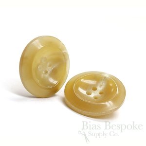 HIRO Sharp Butterscotch Blonde Real Horn Overcoat Buttons, Made in Germany