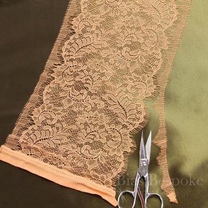 INES 7" Wide Stretch Leavers Lace Trim, Made in France