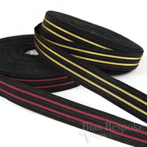 BRUNO 1" Wide Metallic Black Military-Style Trim