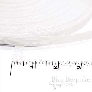 1/2" Wide Low Density Black & White Rigilene Sew-Through Polyester Boning
